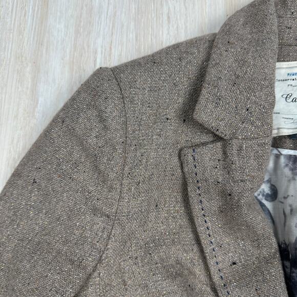 Anthropologie Cartonnier Wool Blend Equestrian Business Casual Blazer Jacket 2 - Picture 5 of 14